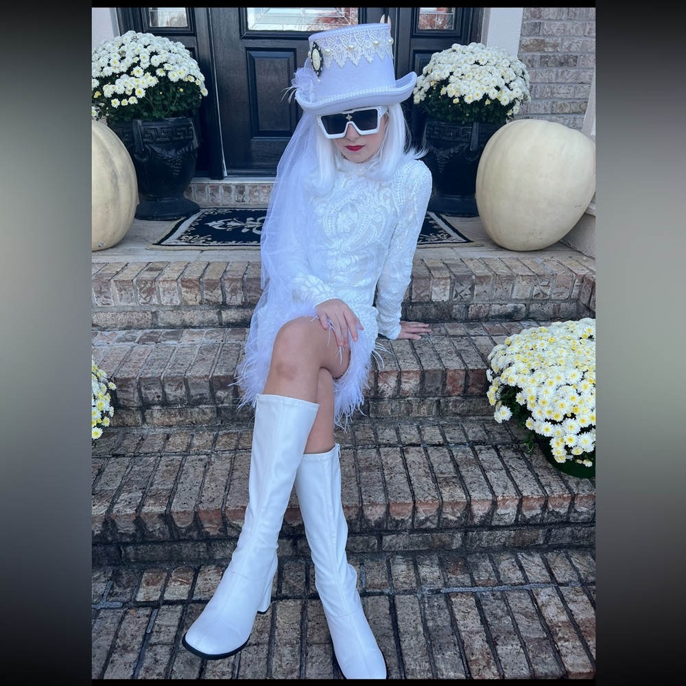 Lady Gaga Halloween costume or steampunk bride unique and winner! Xs 0-2